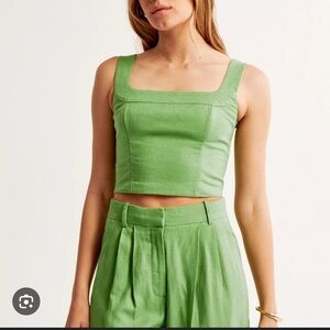 Abercrombie & Fitch Black linen Top